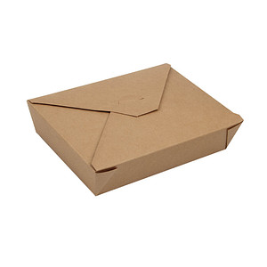 Image PAPSTAR Lunchbox "pure", 1.500 ml, braun