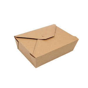 Image PAPSTAR Lunchbox "pure", 2.000 ml, braun