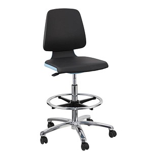 Image bimos Arbeitsdrehstuhl Labsit blau, schwarz Kunstleder