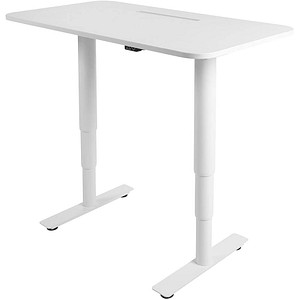 Image Topstar Sitness X Up Table 20 höhenverstellbarer Schreibtisch weiß rechteckig T-Fuß-Gestell weiß 110,0 x 60,0 cm