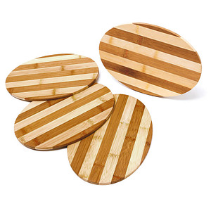 Image relaxdays Frühstücksbretter braun 25,0 x 18,0 cm 4-tlg.