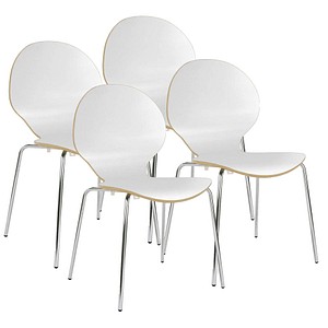 Image 4 Nowy Styl Schalenstühle Cafe VI weiß Holz