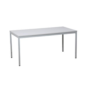 Image Gürkan Schreibtisch lichtgrau rechteckig 4-Fuß-Gestell grau 160,0 x 80,0 cm