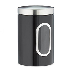 Image relaxdays Vorratsdose 17,0 cm hoch schwarz 1,4 l