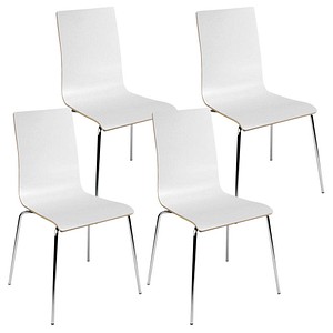 Image 4 Nowy Styl Schalenstühle Cafe VII weiß Holz