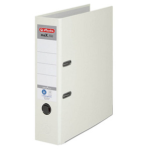 Image HERLITZ Ordner maX.file nature plus, Rückenbr.: 80 mm, weiß DIN A4, Spezialpapi