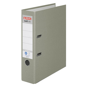 Image HERLITZ Ordner maX.file nature plus, Rückenbr.: 80 mm, grau DIN A4, Spezialpapi