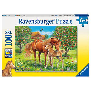 Image Ravensburger XXL Pferdeglück auf der Wiese Puzzle 100 Teile