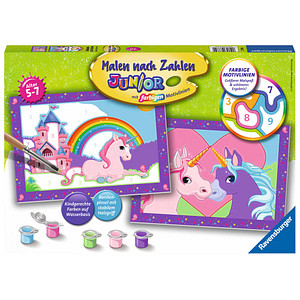 Image Ravensburger Malen-nach-Zahlen Bunte Einhornwelt mehrfarbig