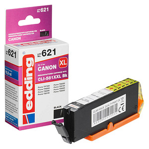 Image EDDING EDD-621 schwarz Tintenpatrone ersetzt Canon CLI-581XXL BK (18-621)