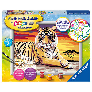 Image Ravensburger Malen-nach-Zahlen Majestätischer Tiger mehrfarbig