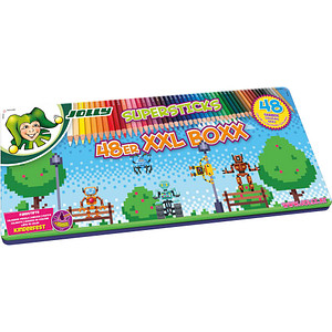 Image 48 JOLLY SUPERSTICKS 48er XXL BOXX MONSTER 2 Buntstifte farbsortiert