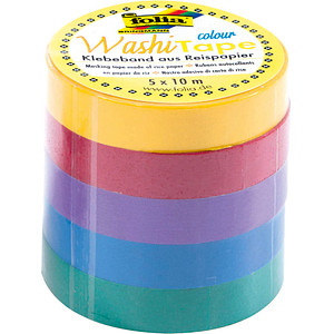 Image folia Deko-Klebeband Washi-Tape UNI BASIC, 5er Set