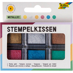 Image folia Stempelkissen Set "Metallic", 6-farbig sortiert