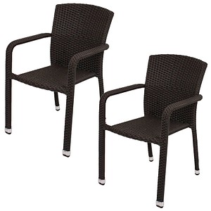 Image 2 Garden Pleasure Gartenstühle Getafe braun