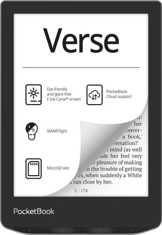 Image POCKETBOOK Verse eReader mist grey mit 212 DPI 8 GB