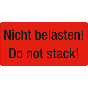 Image 250 EICHNER Warnetiketten rot »Nicht belasten!« 100,0 x 50,0 mm