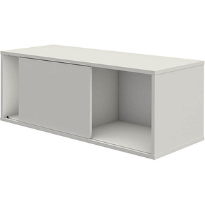 Image kerkmann Schiebetürenregal, 1 Ordnerhöhe, weiß/graphit