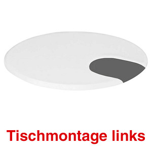 Image kerkmann Kabeldurchlassdose, Kunststoff, links, weiß