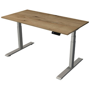 Image kerkmann Sitz-Steh-Schreibtisch Smart Office, eiche/silber