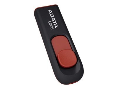 Image ADATA 64GB USB Stick C008 Slider USB 2.0 schwarz rot