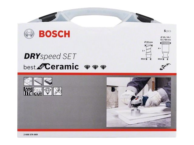 Image BOSCH Best for Ceramic Diamantbohrer-Set, 5-teilig