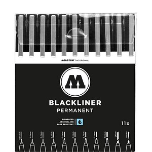 Image MOLOTOW BLACKLINER Complete Fineliner-Set schwarz 11 St.