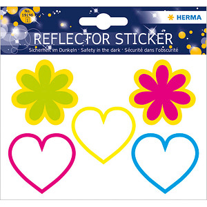 Image HERMA Reflektorsticker "Herzen + Blumen