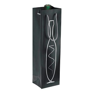 Image 25 VP Flaschenbeutel bottle bag schwarz/silber 9,5 x 38,0 cm