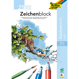 Image folia Zeichenblock, 80 g/qm, DIN A3, 25 Blatt