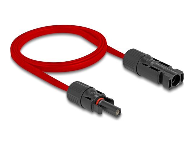Image DELOCK DL4 Solar Flachbandkabel Stecker zu Buchse 1m rot