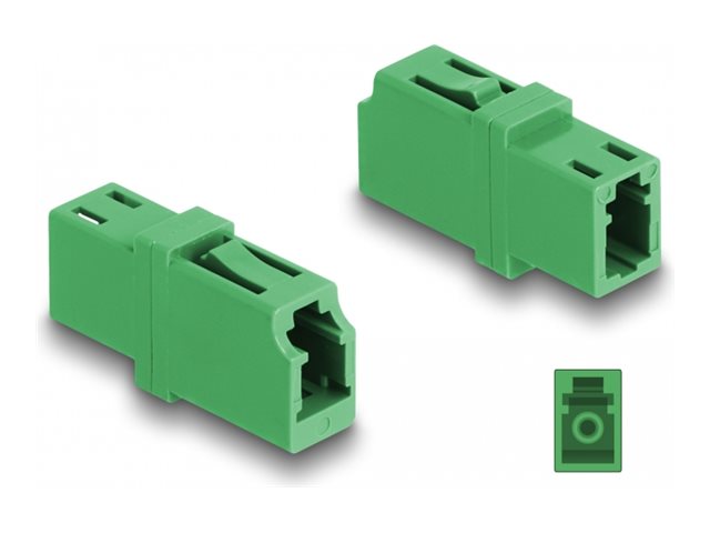 Image DELOCK LWL Kupplung LC Simplex Buchse zu LC Simplex Buchse APC grün