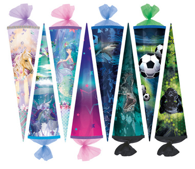 Image herlitz Schultüte, 6-eckig, 850 mm, Motive sortiert