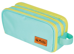 Image herlitz Doppel-Schlamper-Etui Uni, mint/gelb