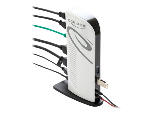 Image DELOCK USB Dockingstation Dual HDMI Full-HD / USB 3.2 / LAN / Audio