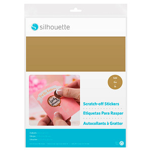 Image Silhouette MEDIA-SCRATCH-GLD Rubbel-Aufkleberfolie für Schneideplotter gold 215 x 280 mm,  5 Blatt
