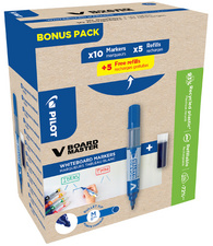 Image PILOT Whiteboard-Marker V BOARD MASTER, BONUS PACK, rot