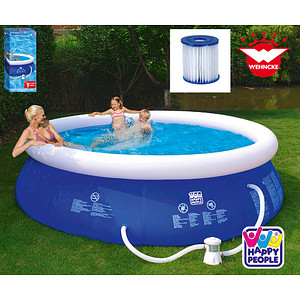 Image HAPPY PEOPLE® Quick-Up-Pool 3681,0 l blau 300,0 x 76,0 cm