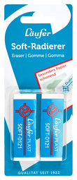 Image Läufer Kunststoff-Radierer PLAST SOFT, 2er Blisterkarte