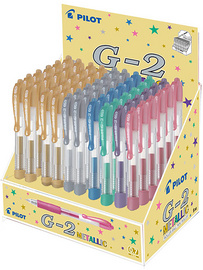 Image PILOT Gelschreiber G2 07 METALLIC, 60er Display