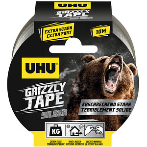 Image UHU Grizzly Tape Gewebeband silber 49,0 mm x 10,0 m 1 St.