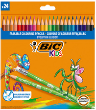 Image BIC KIDS Buntstift EVOLUTION ILLUSION, radierbar, 24er Etui