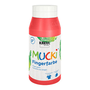 Image KREUL Fingerfarbe "MUCKI", rot, 750 ml