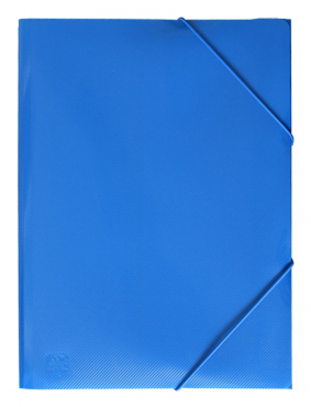 Image EXXO by HFP Eckspanner / Gummizugmappe / Sammelmappe, A4, aus PP, mit 30mm Füllhöhe, mit Gummizug und 3 Einschlagklappen im Rückendeckel, Farbe: transparent blau– 1 Stück