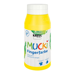 Image KREUL Fingerfarbe "MUCKI", gelb, 750 ml
