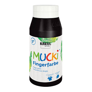 Image KREUL Fingerfarbe "MUCKI", schwarz, 750 ml