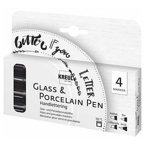 Image KREUL Glass & Porcelain Pen Handlettering, 4er-Set