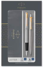 Image PARKER Schreibgeräte-Set JOTTER Edelstahl G.C. Inhalt: 1 Kugelschreiber, Strich