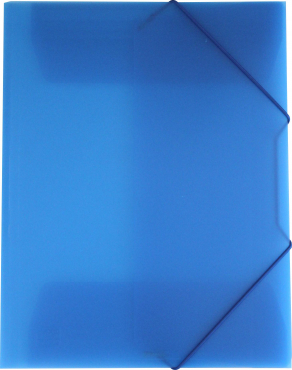 Image EXXO by HFP Eckspanner / Gummizugmappe / Sammelmappe, A4, aus PP, mit 30mm Füllhöhe, mit Gummizug und 3 Einschlagklappen im Rückendeckel, Farbe: blau– 1 Stück