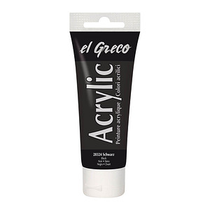 Image KREUL Acrylfarbe el Greco, schwarz, 75 ml Tube